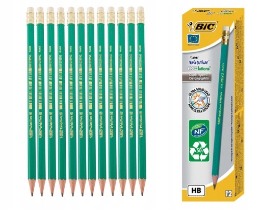 Bic ceruzka s gumou HB 12 kusov