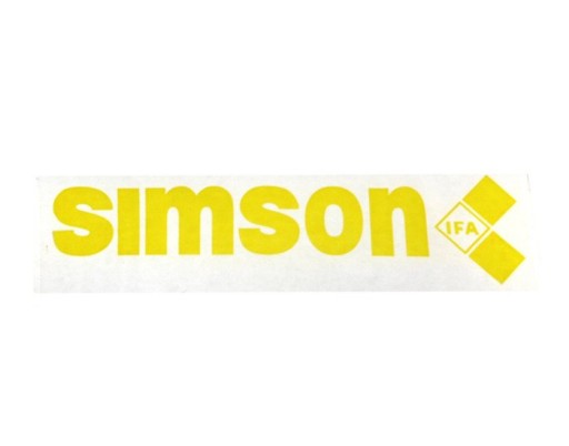 Nálepka Simson s51 s50 s53 ifa na nádrž, žltá