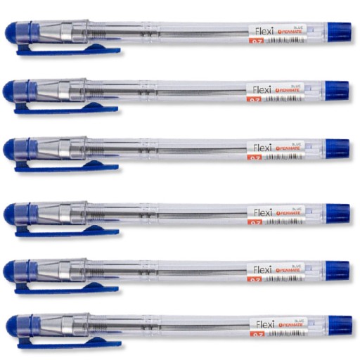Guľôčkové pero 0,7 mm Modré PENMATE FLEXI 6 ks