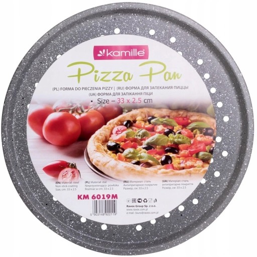 Plech na pečenie PIZZY, DIEROVANÝ, 33 cm