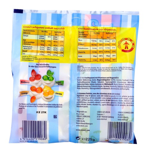 Nimm2 mliečne ovocné želé s vitamínmi 225g