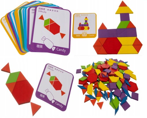 DREVENÉ BLOKY MONTESSORI PUZZLE 155 kusov