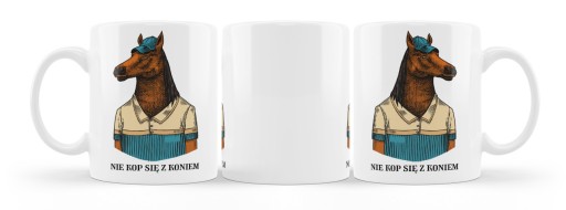 Vintage konský hrnček, nekopte sa koňom, darček