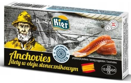Filety sardel Sardely v slnečnicovom oleji v plechovke Kwa Omega 45g KIER