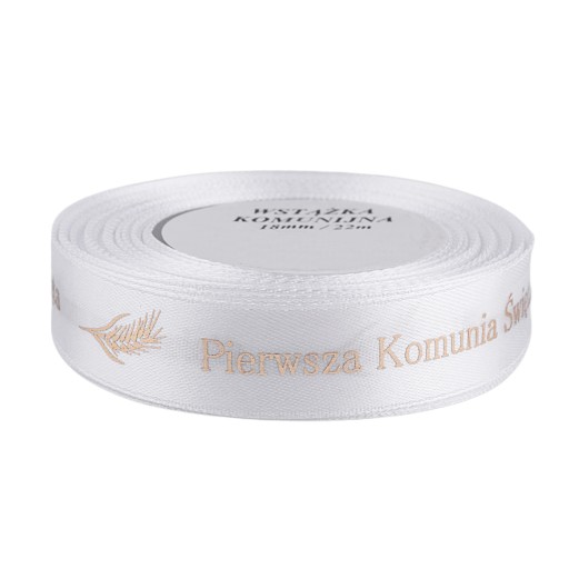 Stuha na prijímanie 18MM BIELA 100CM 3116