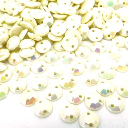 Kamienky Kryštály šitie Ecru Opalescent 4mm 1000