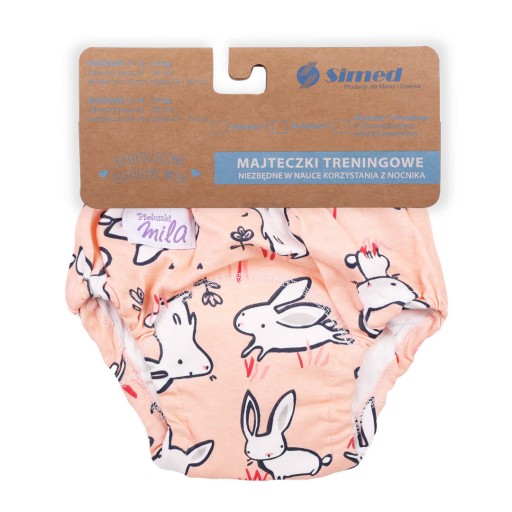 Tréningové nohavičky PREMIUM 12-14kg Tréningové nohavičky na nočník BUNNY RABBIT PINK