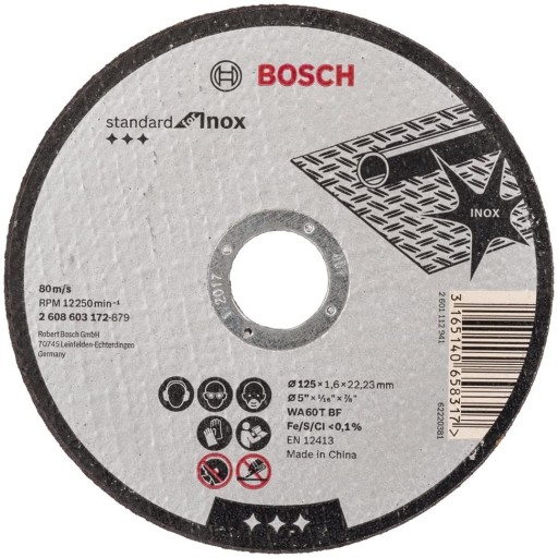 Nerezový štít 125x1,6x22,23mm 2608603172
