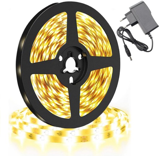 VODEODOLNÝ RGB SMD LED PÁS 5M TEPLEJ BIELY + DIAĽKOVÉ OVLÁDANIE PRE KNIHOVNICE POLICE SKRIŇKA