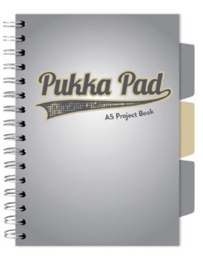 Pukka podložka A5 sivá projektová kniha, 100 listov