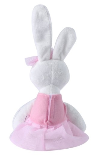 Plyšový maskot králika v ružových šatách, 42 cm
