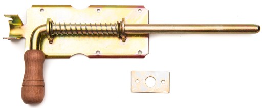 Závora s pružinou do dverí, pozinkovaná 320 mm
