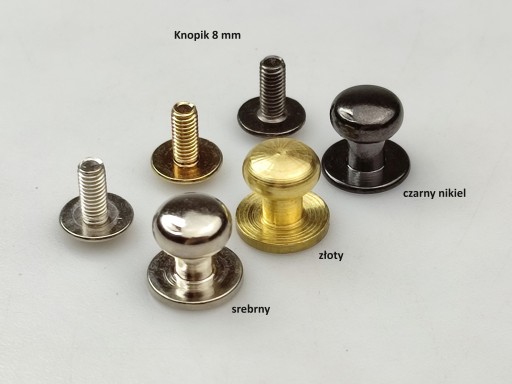 Skrutka na remeň Knopik 8 mm 1 kus čierny nikel