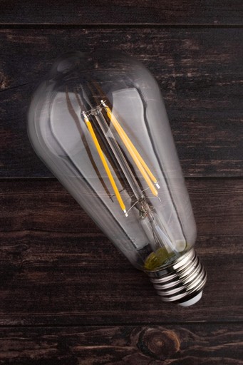 E27 EDISON ST64 LED žiarovka 8W = 60W 4000K Neutrál FILAMENT DEKORATÍVNE RETRO