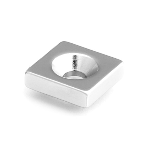 NEODYMOVÝ MAGNET 15x15x4 mm NA SKRUTKU