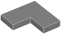 LEGO dlaždice 2x2 roh tmavosivá DBG 6247784 14719 - 8ks