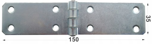 STAVEBNÝ PLECHOVÝ PÁN NA DVERE 35x150 STRIEBORNÝ