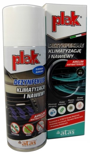 PLAK AIRCLIM Dezinfekcia klimatizácie a vetracích otvorov