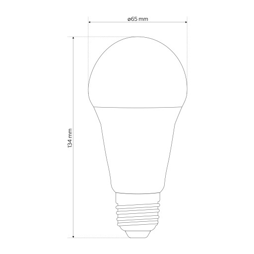 E27 A65 LED žiarovka 17W 4000K neutrál 1700lm EDO