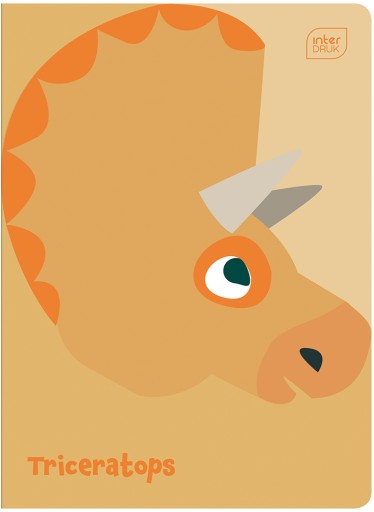 16-stranový zápisník, trojriadkový farebný, A5 Dinosaury, interprint x10