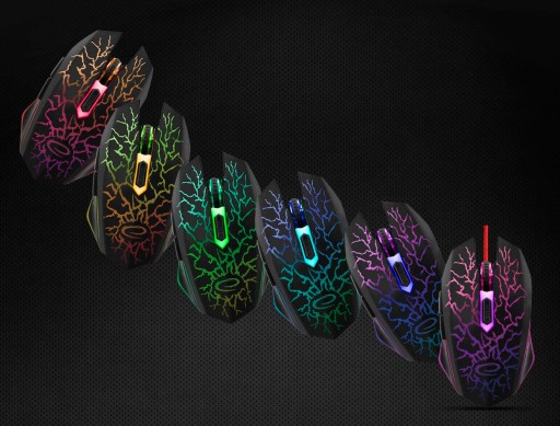 HERNÁ MYŠ 6D LED USB HERNÁ SVIETEĽNÁ KÁBLOVÁ