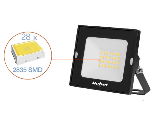 LED reflektor 20W 6500K 230V IP65 1750lm Rebel