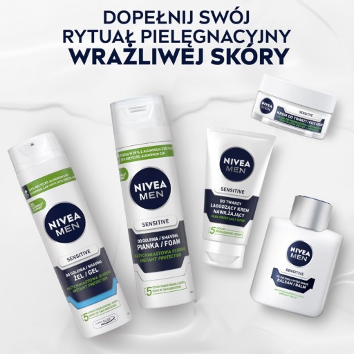 NIVEA Men Sensitive upokojujúca pena na holenie 200 ml