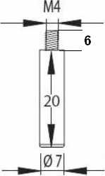 2 ks predĺženie čapov pre zámok SISO 1003 20mm