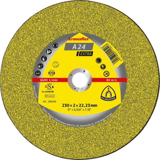 OFFSETOVÉ REZNÉ KOTÚČE A24 EXTRA 115x2,5mm KLINGSPOR