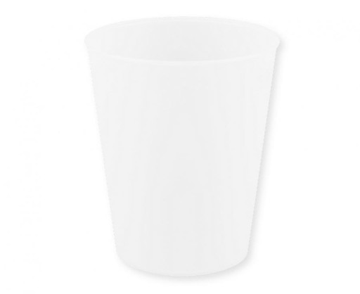 Opakovane použiteľný pohár, bielo-transparentný, 250 ml, 1 ks.