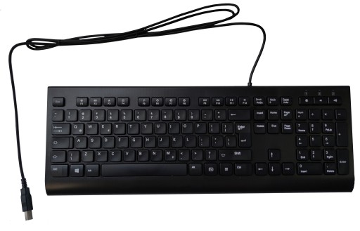 KB313U USB KLÁVESNICA ČIERNA TICHÉ NÍZKE TLAČIDLÁ