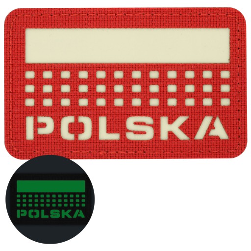VELCRO ZÁPLATA POLSKÝ VLAJKA LASEROVÝ REZANÝ 50x80 FLUORESCENT M-TAC ČERVENÝ