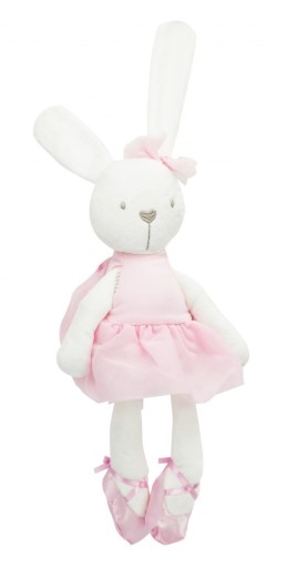 Plyšový maskot králika v ružových šatách, 42 cm