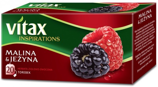 Vitax Čaj Malina Blackberry 20 vrecúšok - aromatický nápoj s blahodarnými vlastnosťami