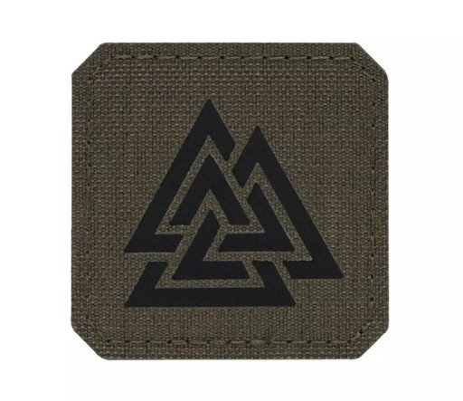 VELCRO NÁŠIVA LASEROVÝ REZANÝ SYMBOL VALKNUT M-TAC ČIERNO-ZELENÁ