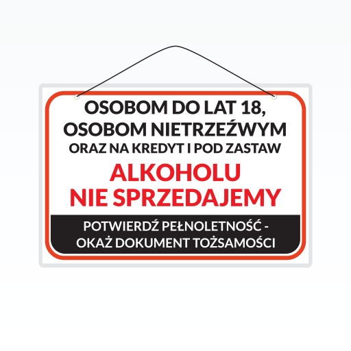 Laminovaný nápis A5 PRE OSOBY DO 18 ROKOV OSOB
