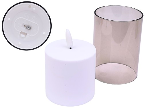 DEKORATÍVNA SVIEČKA S 2XAA BATÉRIOU LED VLOŽKA EFEKT PLAMEŇA 12,5cm fi 7c