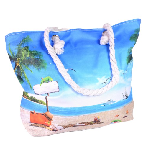 PLÁŽOVÁ TAŠKA S RÚČKOU, Zips, SHOPPER, PLÁŽOVÁ TAŠKA, PIKNIKOVÝ MIX