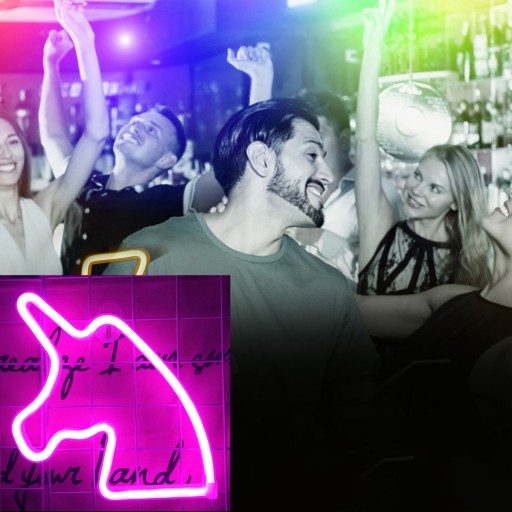 NEÓNOVÁ LED ZÁVESNÁ NÁstenná LAMPA UNICORN USB 3AA