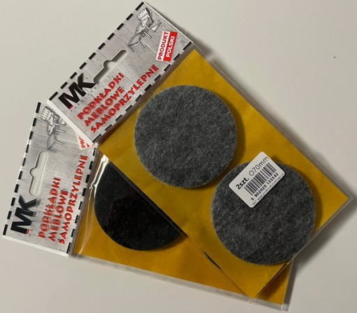 PLSTENÉ PODLOŽKY PRE NÁBYTkové STOLIČKY, SIVÁ FI 70MM