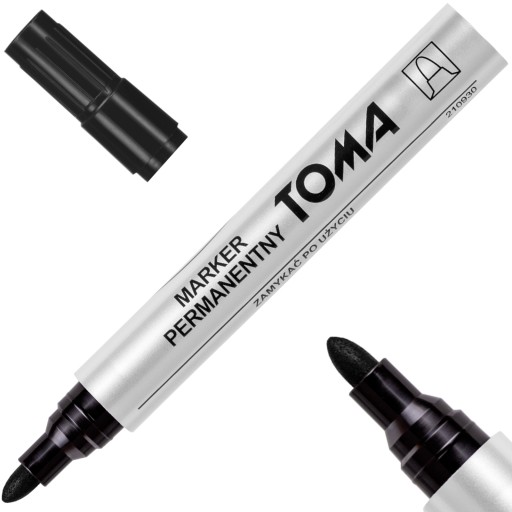 Permanentný popisovač TOMA TO-090 okrúhly 1,5mm čierny
