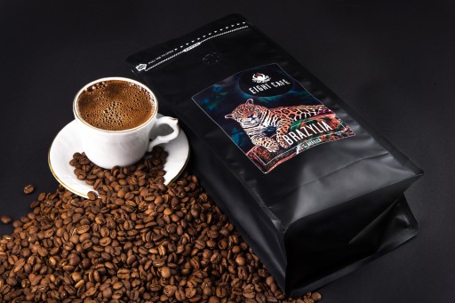 Čerstvo pražené kávové zrná 100% Arabica Brazil 50G pre kávovar na espresso