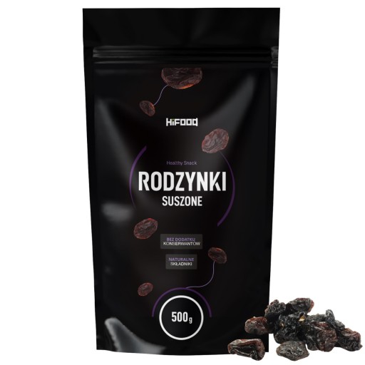 DARK CRIMSON JUMBO RAISINS 500 g HiFOOD bez síry VEĽKÉ čerstvé