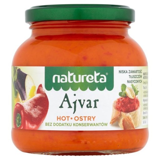 Ajvar pikantná, papriková pasta 290g Natureta