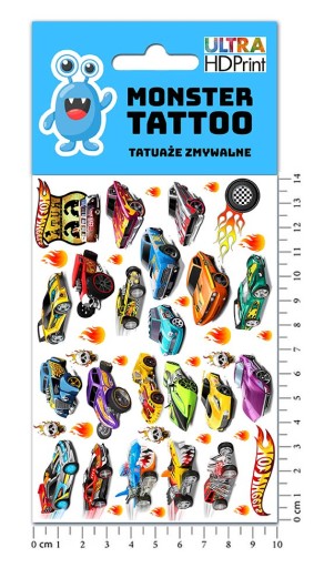 UMÝVAJÚCE DOČASNÉ TETOVANIE PRE DETI HORÚCE KOLESÁ ORIGINÁLNE DIZAJNY