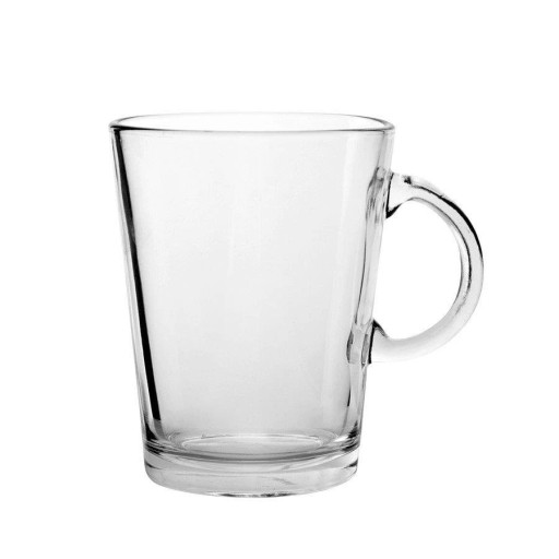 Veľký sklenený hrnček na čaj a kávu HERMAN, 400 ml