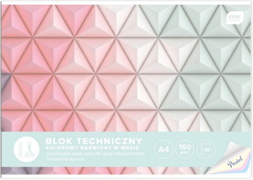 A4 TECHNICKÝ BLOK, FAREBNÁ PASTELOVÁ INTERPOTLAČ