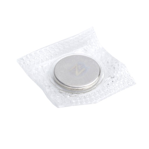 Magnet na šitie MW 15x2 N38 v PVC fólii 28x28 mm 1 kus