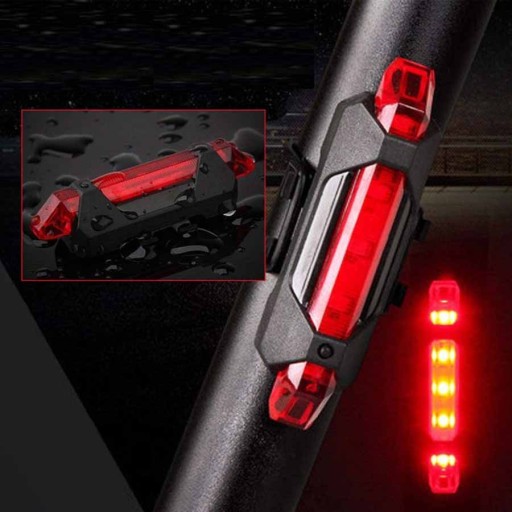 BIKE LAMPA USB SVETLÁ NA BICYKEL SET + ZADNÉ