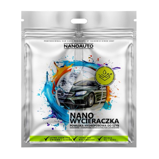 NANO-WIPER - hydrofóbny náter na okná - 12 ml vrecúško